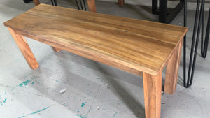 Rustic teak wood bench 47"