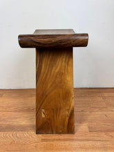 Aspen Solid Teak Saddle Counter Stool | Handcrafted Counter Height Stool | Modern Wooden Seating