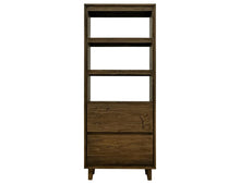 Savia Solid Wood Bookcase with Drawers | Organic Modern Bookshelf
