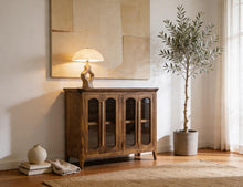 Brava Solid Wood Glass Display Cabinet | Dining Room Storage & China Cabinet