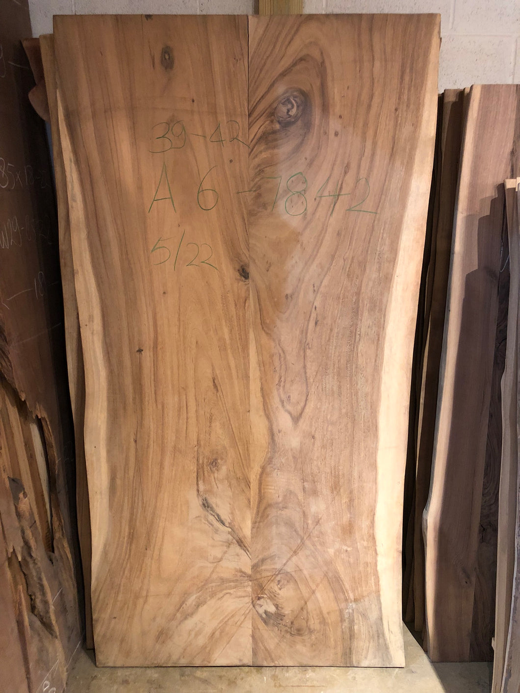 Live edge acacia wood 39-42