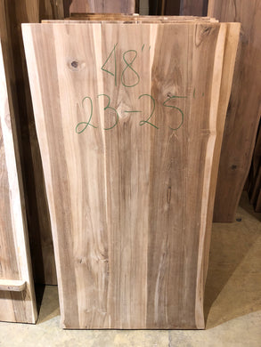 Unfinished Live Edge Wood Slab Table Top – DIY or Custom Finished, Rustic Hardwood 48