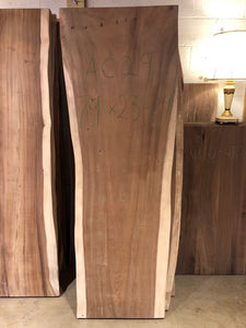 Live edge acacia wood slab desk top 23-29" wide X 79" long AC29