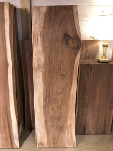 Live edge acacia wood slab desk top 23-26" wide X 79" long AC32
