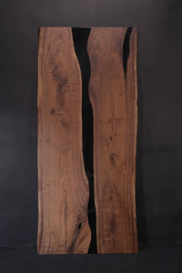 Live Edge Dining Table Top, Black Epoxy | Epoxy Dining Table Top | Live Edge Table Top | Epoxy River Dining Table Top | Live Edge Epoxy Resin Dining Table Top 96" x 42"