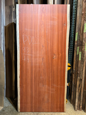 rectangular live edge dining table top from solid padauk wood by r-home furniture store in Alexandria Virginia