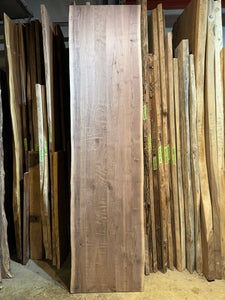 rectangular live edge dining table top from solid walnut wood by r-home furniture store in Alexandria Virginia