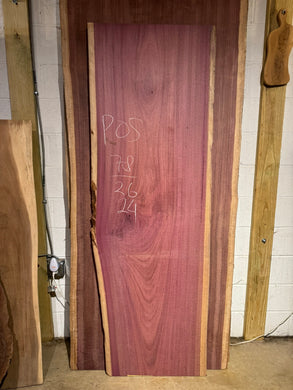 rectangular Live edge purpleheart wood slab for dining table, kitchen table top, desk top, home office table, office table, conference room table, meeting room table, business lounge table