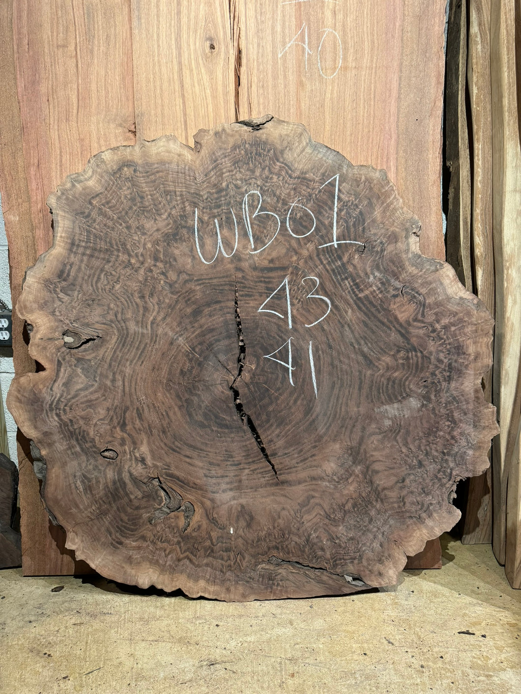 Solid Burl Wood 41-43