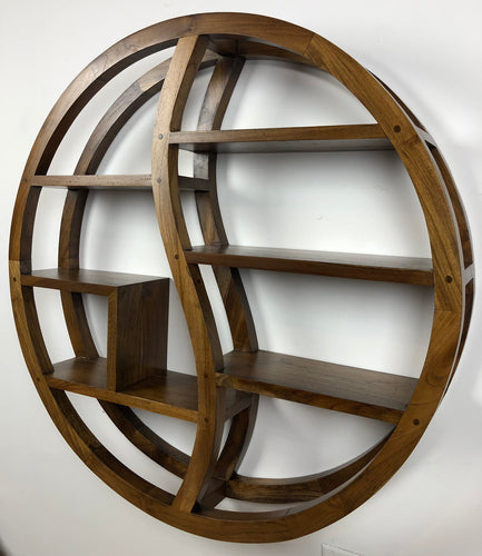 yin yang wall bookcase floating shelf