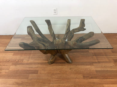 Teak wood root coffee table 36 X 25 (C)