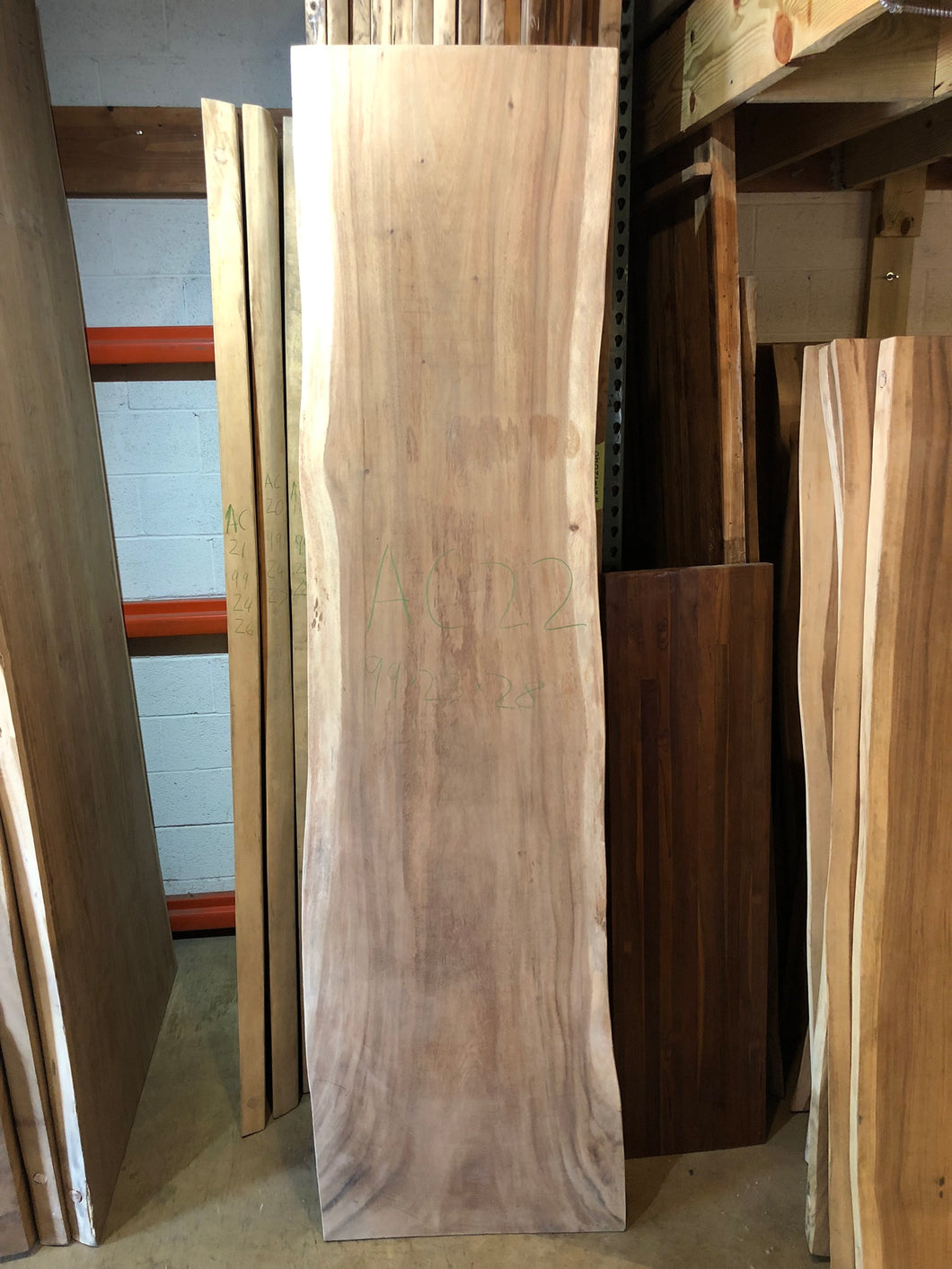 Live edge acacia wood slab 23-28