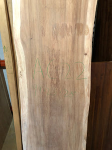 Live edge acacia wood slab 23-28" wide X 99" long AC-22