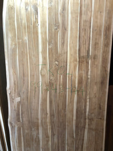 Live edge teak wood dining table top 43-44" wide X 99" long TK-01