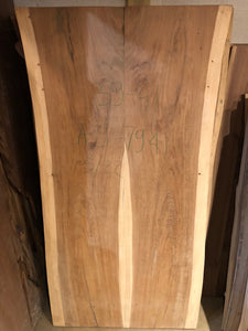 Live edge acacia wood slab 39-41" wide X 79" long A9-7941