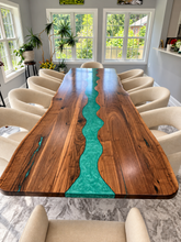 Sunlit Walnut River Dining Room