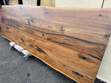 120" Live Edge Walnut Dining Table Top with Blue Resin Epoxy | Solid Wood Slab | Custom Table | Alexandria VA W231-12041
