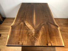 Live edge walnut with extendable expandable extension leaf