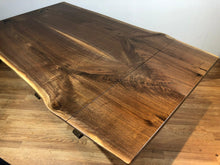 Live edge walnut with extendable expandable extension leaf