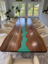 live edge walnut river table