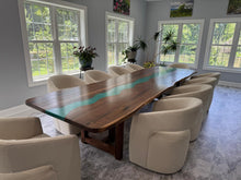 turquoise blue epoxy table