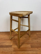 Oslo Solid Teak Saddle Counter Stool | Handcrafted Wooden Kitchen Island Stool | Scandinavian Design