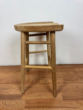 Oslo Solid Teak Saddle Counter Stool | Handcrafted Wooden Kitchen Island Stool | Scandinavian Design