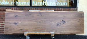 W190-8424 Live edge walnut wood for dining or bar table top 84x24