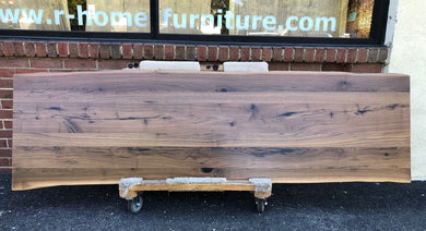 Live Edge Walnut Wood Table Top – Premium Solid Slab for Dining & Bar Tables | Interior Design-Ready W191-8425