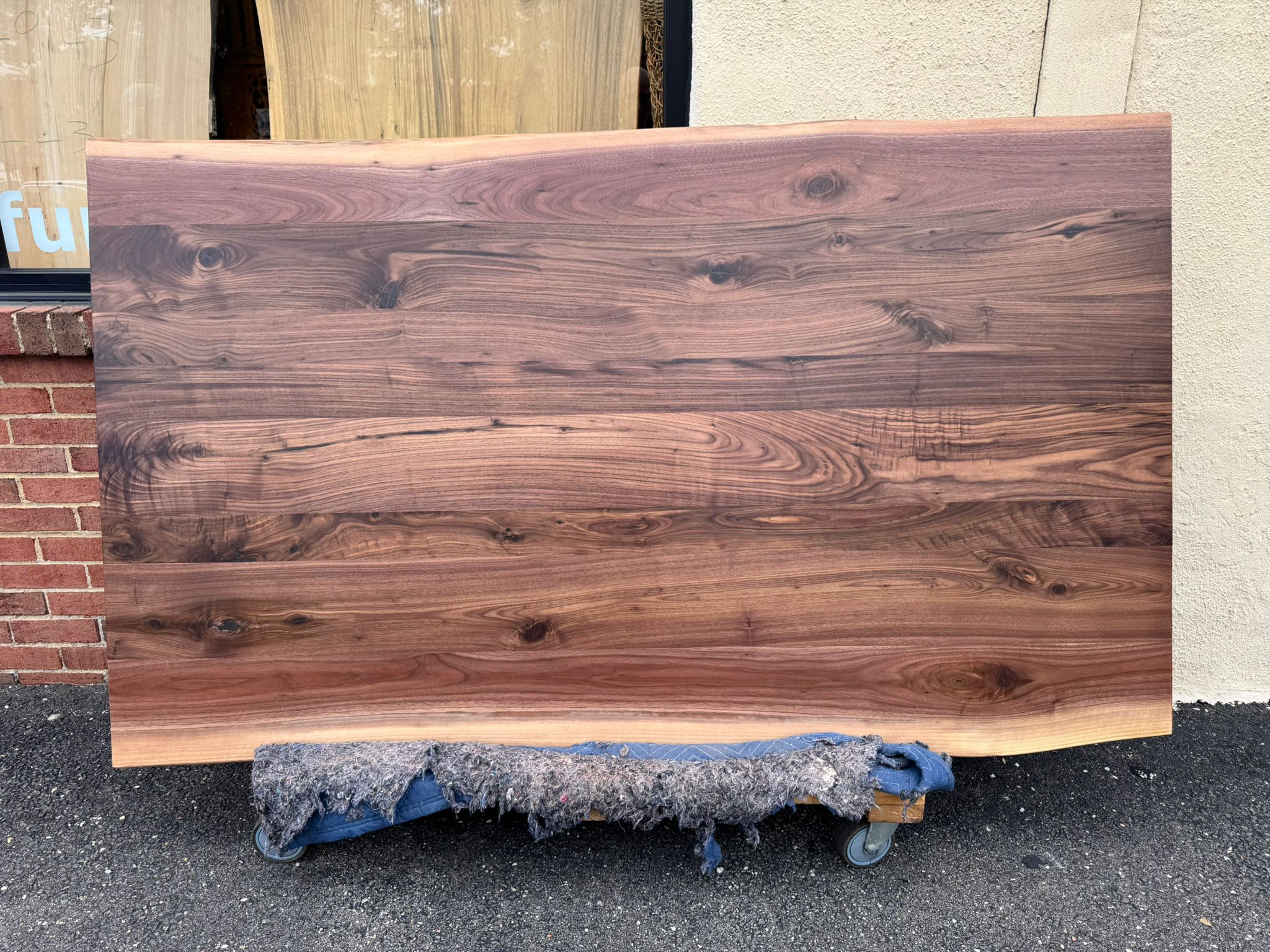 Live edge walnut wood slab for dining table top 72