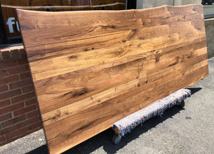 W148-9642 Live edge walnut wood dining table top 96"