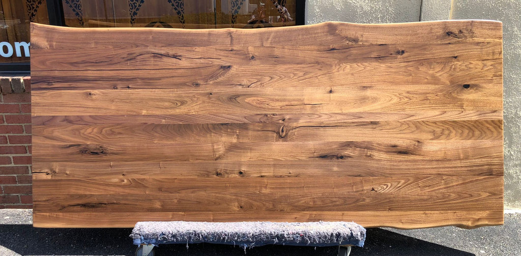 W148-9642 Live edge walnut wood dining table top 96