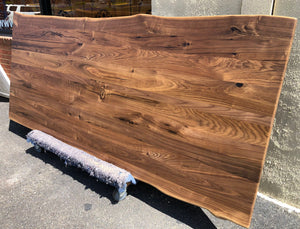 W148-9642 Live edge walnut wood dining table top 96"