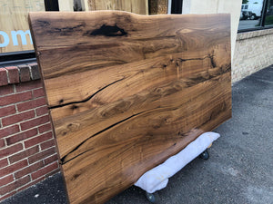 W182-7241 Live edge walnut dining table top