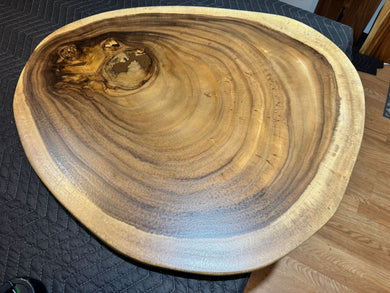 Live Edge Acacia Wood Crosscut Slab Dining Table AS06