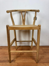 Wishbone Solid Teak Counter Stool | Scandinavian Counter Height Stool | Natural Wood