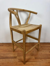Wishbone Solid Teak Counter Stool | Scandinavian Counter Height Stool | Natural Wood