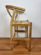Wishbone Solid Teak Counter Stool | Scandinavian Counter Height Stool | Natural Wood