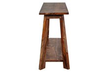 Crafton solid sheesham Craftsman console table in Harvest finish - R-Home Furniture Northern Virginia