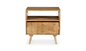 Quinn Light Golden Platform Bed