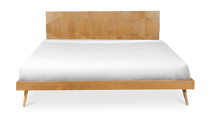 Quinn Light Golden Platform Bed
