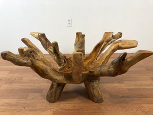 Teak wood root coffee table 36 X 24 (F)