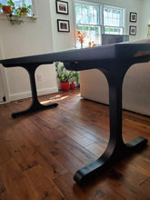 Epoxy dining table with walnut wood