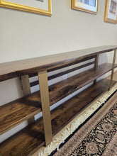 Live edge walnut wood living room bookshelves contemporary mid-century