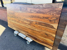 Live Edge Indian Rosewood Dining Table Top 82x40 – Natural Finish Solid Sheesham Wood Slab for Luxury Modern & Rustic Dining Rooms