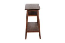 Kyoto acacia wood console table with two open shelves and walnut finish - R-Home Furniture Northern Virginia