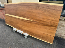 Live Edge Acacia Wood Bookmatched Dining Table Top – 99″ × 48″ | Solid Acacia Slabs with Natural Edge Finish FA43-9948