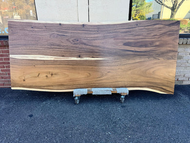 Live edge acacia wood slab dining table top 99x44 inches, solid acacia hardwood with natural edge, modern rustic dining table surface, premium large wood slab for custom furniture