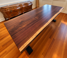 Live Edge Purpleheart Wood Dining Table | Exotic Solid Wood