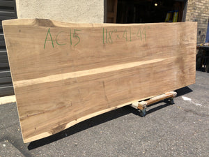 Live edge acacia wood slab 41-44" wide X 118" long AC-15